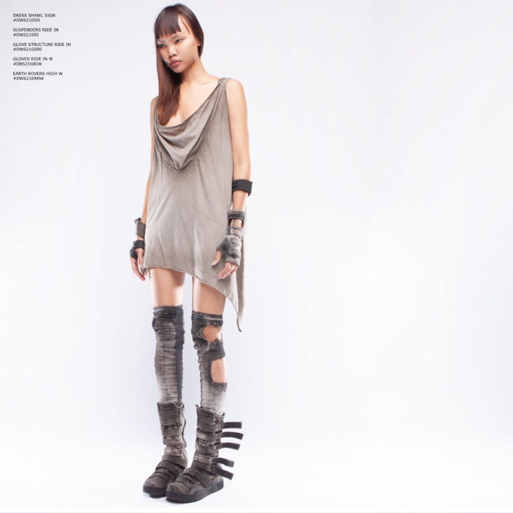 Demobaza NWT SS/21 Mini Dress Low-back Tank "Sign" XL